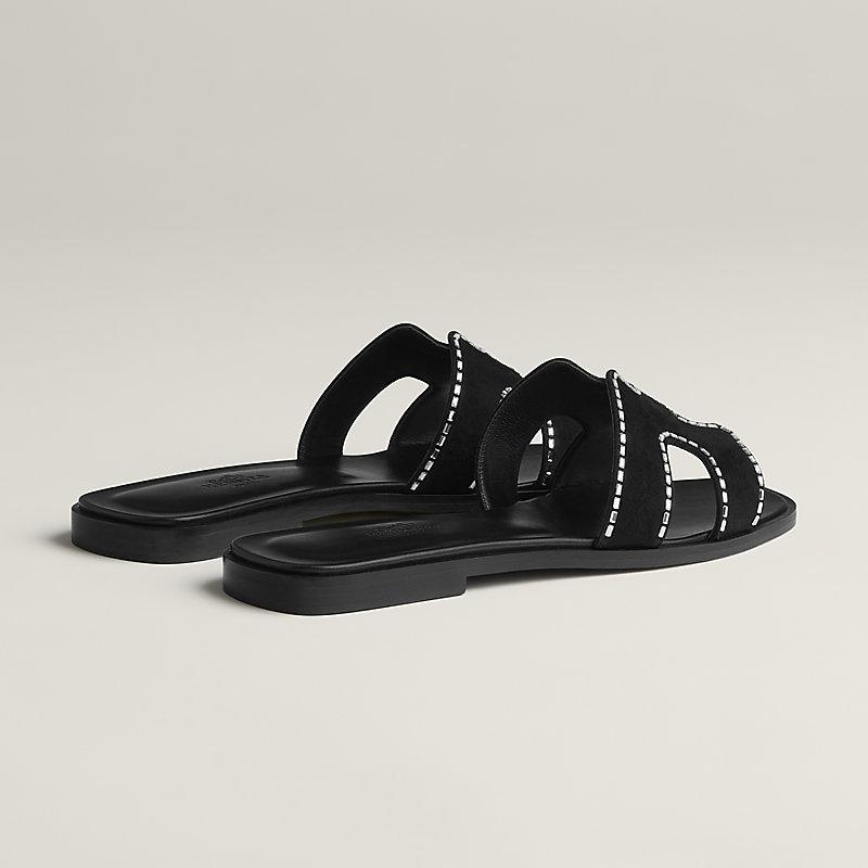 Giày Hermes Oran Sandal Nữ Đen